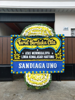 Papan Bunga Duka di Muara Sentosa